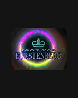 Egon Von Furstenberg anti-counterfeiting hologram