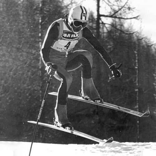 Campioni di sci con abbigliamento Anzi Besson