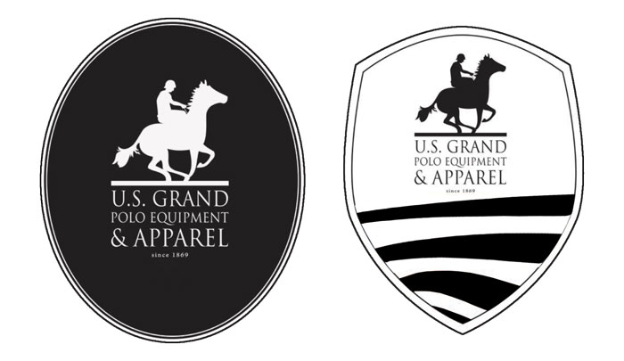 Logo in due versioni per U.S. Grand Polo Equipment Apparel Logo in due versioni per U.S. Grand Polo Equipment Apparel